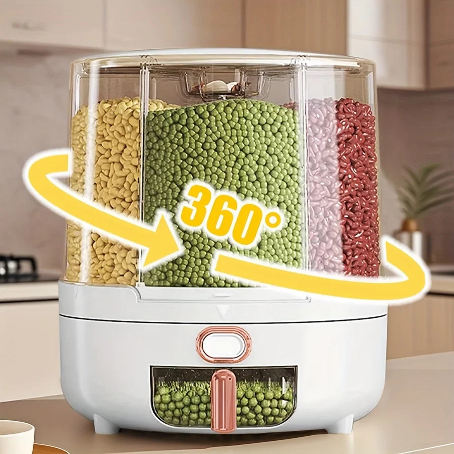 Recipiente 360º com 6 compartimentos